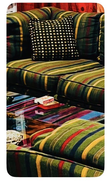 Custom Made Sofa. Wood Framed.